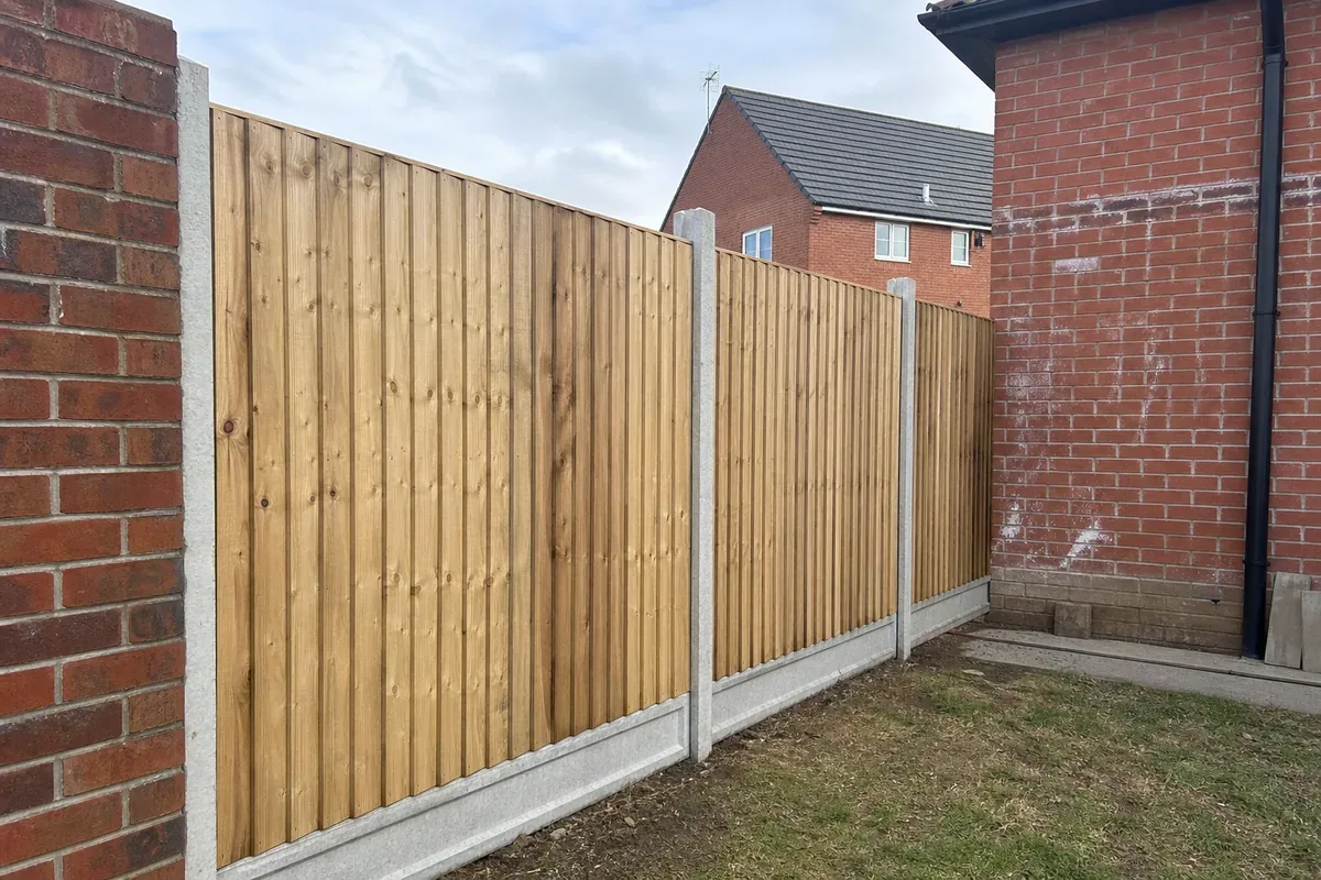Fence installation work at a Barnsley property