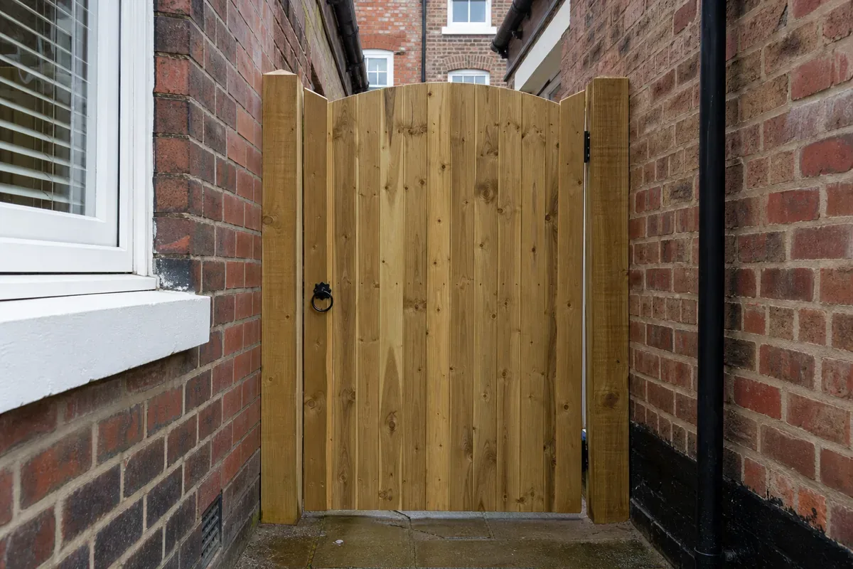Wooden garden gate fitted in Barnsley